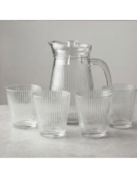 SET DE JARRA (1.2 L) + VASOS CRYSTAL FRESH | Nubelle Perú
