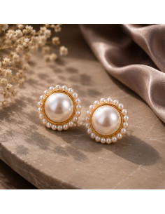 ARETES DUO PERLAS Y AMOR 2