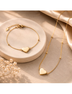 ESTUCHE COLLAR Y PULSERA CORAZON