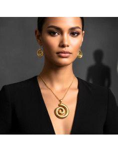 ESTUCHE COLLAR Y ARETES AUREA ESPIRAL 2