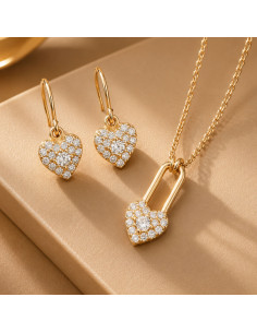 ESTUCHE COLLAR Y ARETES LUNA