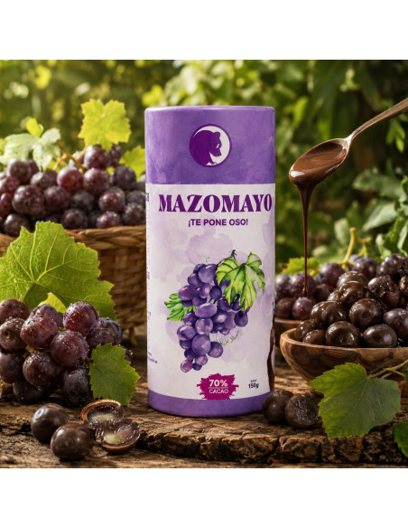 UVA DESHIDRATADA BAÑADO CHOCOLATE 52% MAZOMAYO | Nubelle Perú