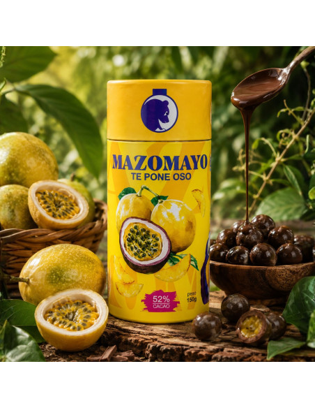 MARACUYA DESHIDRATADA BAÑADO CHOCOLATE 52% MAZOMAYO | Nubelle Perú